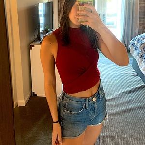 NWOT My Kim Garnet Crop Top